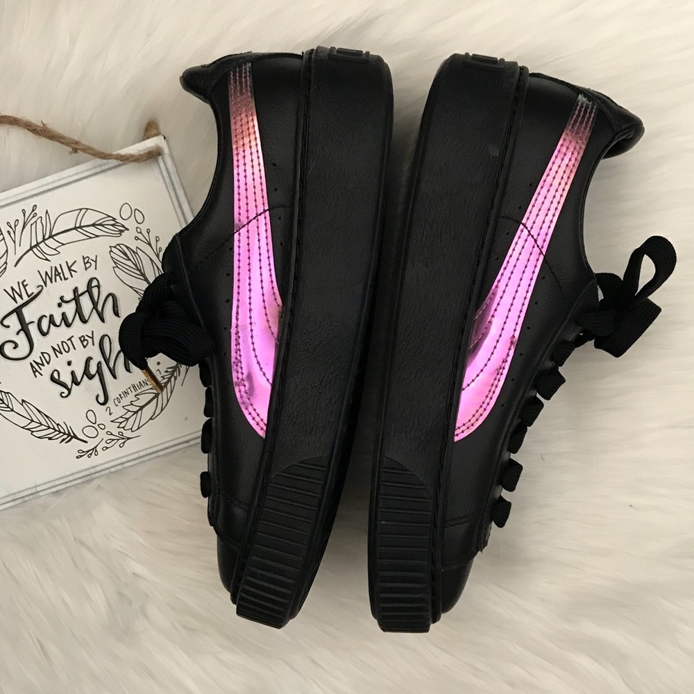 🚨SOLD🚨Basket Black Hologram Logo Platform 👟 - Picture 3 of 8